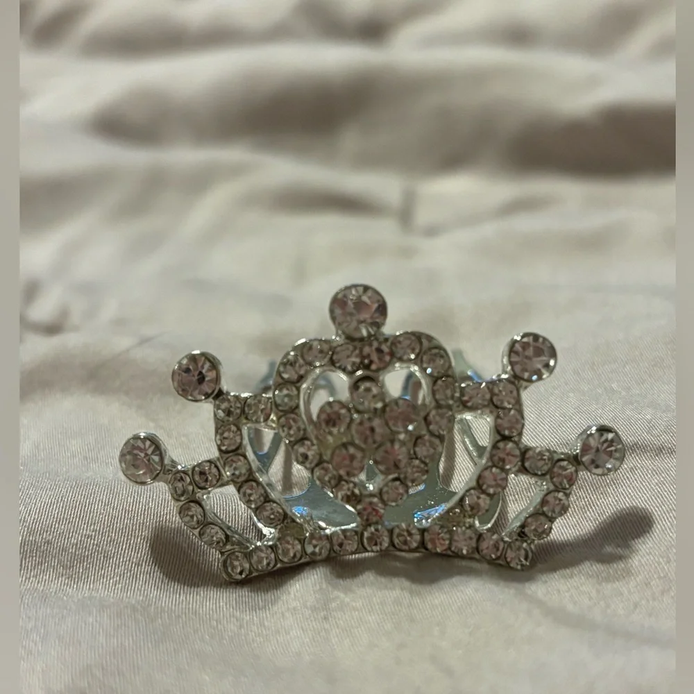 Tiara rhinestone, mini hair clip